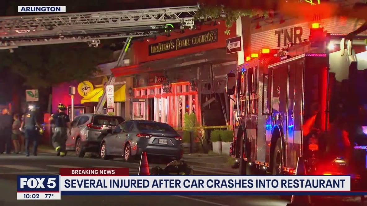 15 injured after car crashes into Arlington restaurant
